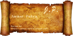 Janker Petra névjegykártya